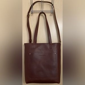 Premium Cognac Crossbody Tote